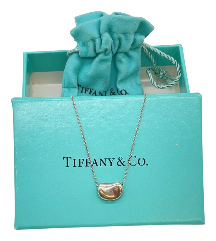 Tiffany Necklace Bean design "Silver" (Elsa Peretti Collection) PREOWNED