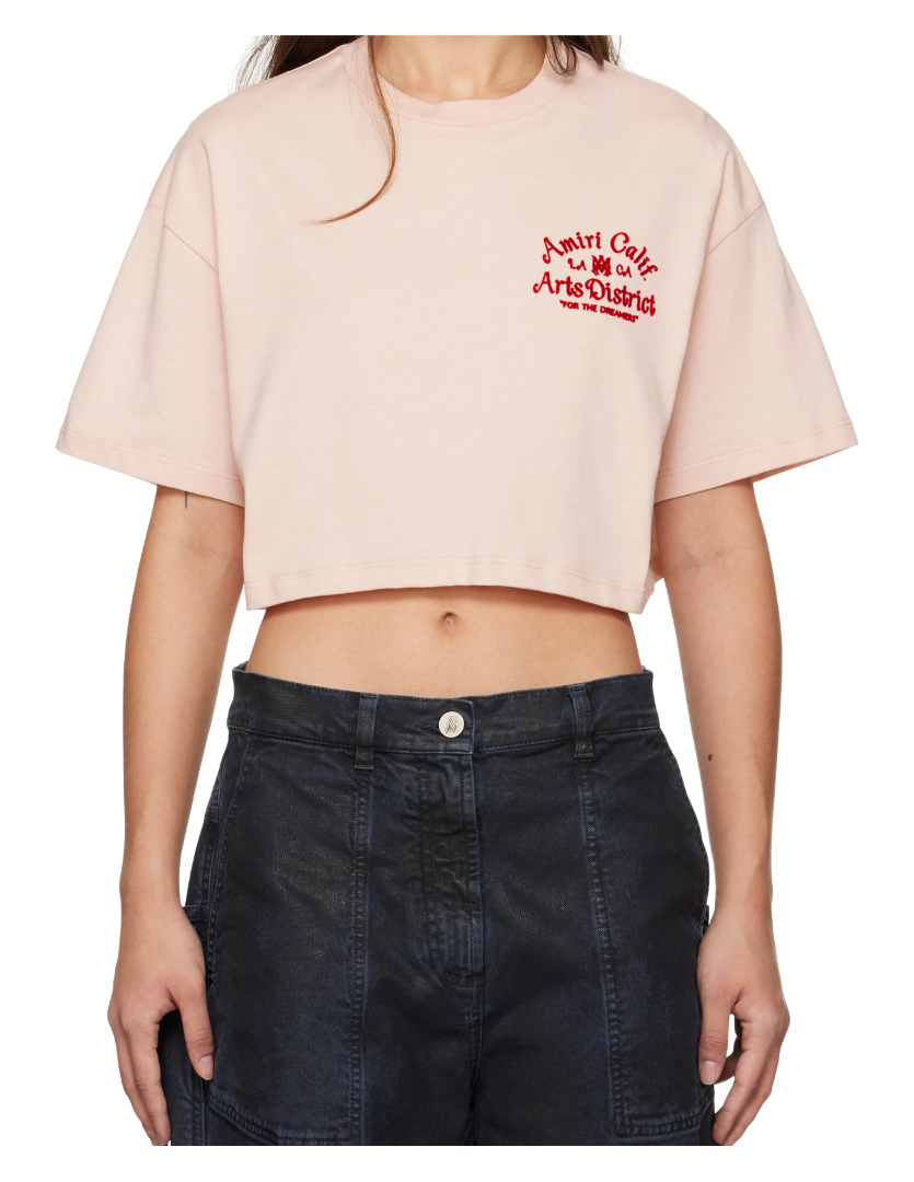 AMIRI Tee Cropped Arts District “Pale Peach” (W)